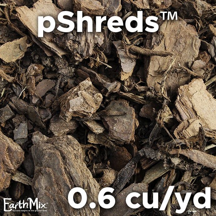 MINI BULK EarthMix® pShreds™ Shredded Pine Mulch / .6 cu yd (1 Product Type Per Delivery)