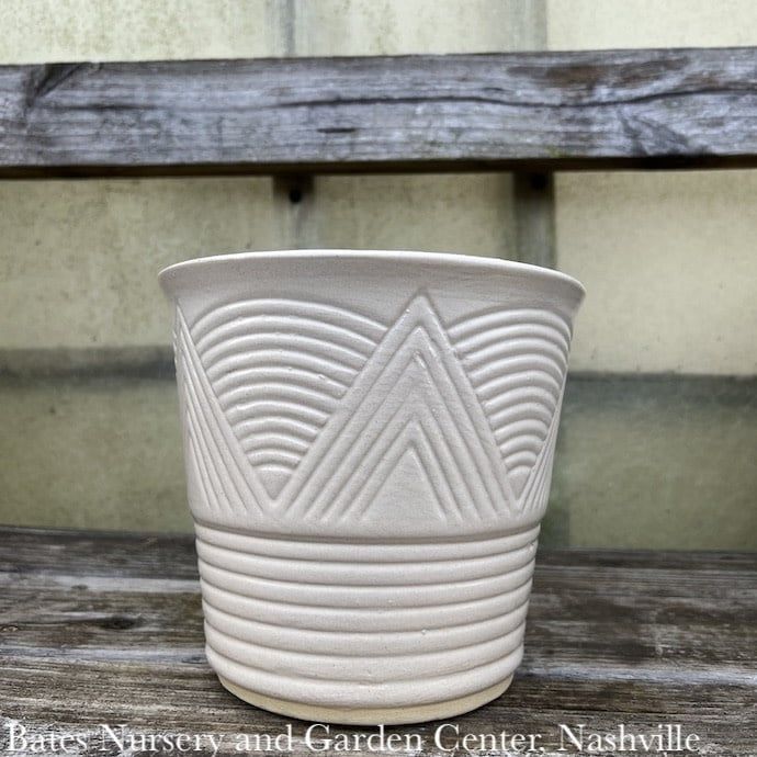 Pot Adobe Planter Ribbed &amp; SW Motif 7.75x7 Asst Made in USA