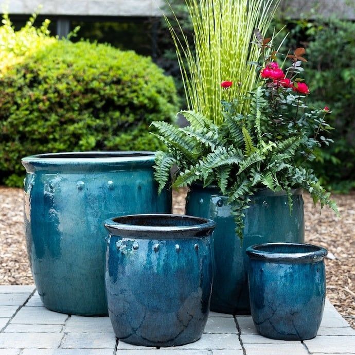 Pot Village Planter w/Dots Xlg 24x23 Asst