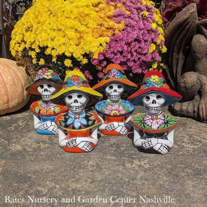 Statuary Skeleton Bust DoD Man or Lady 10x6 Talavera