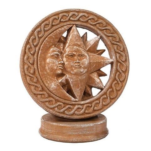 Statuary Sun &amp; Moon on Base 20x13x22H