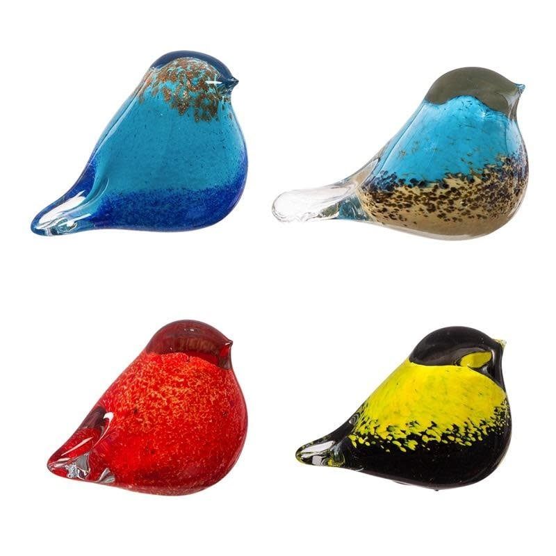 Statuary Bird Blown Glass 2.25&quot;h Asst