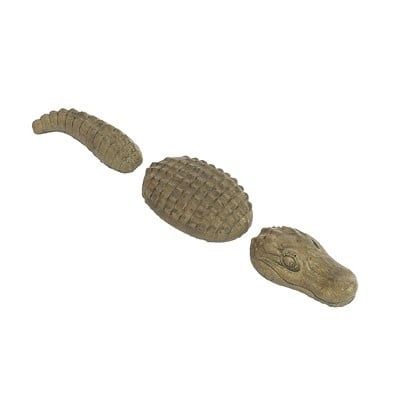 Statuary / Stepping Stone Sml Crocodile/Alligator 3-piece 1x3x17