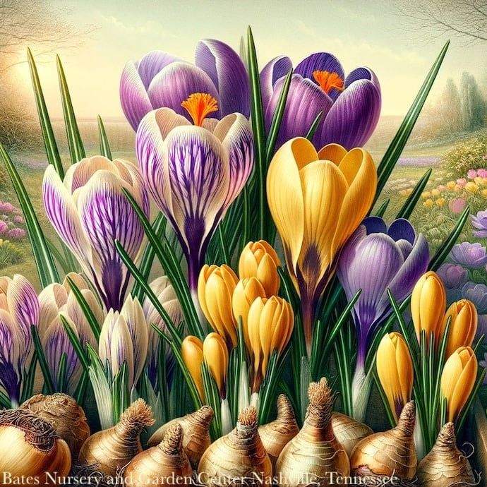 Bulb Crocus vernus &amp; flavus Large Flowering Mix /purple yellow white 15/pk