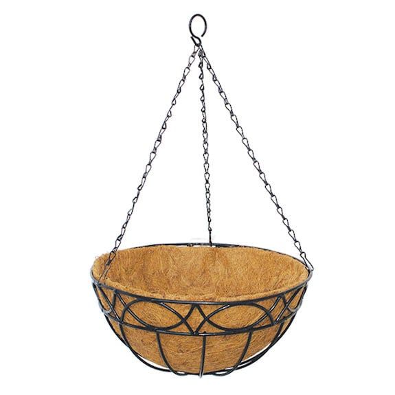 12&quot; Hampton Hanging Basket w/Coco Liner Border