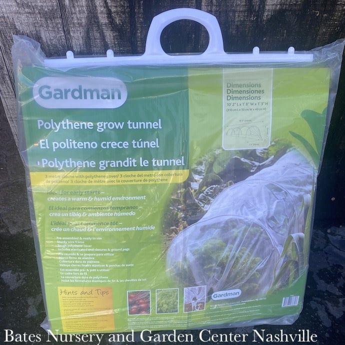 Polyethylene Grow Tunnel /Row Cover 10&#39; x 1&#39;6&quot; Gardman