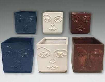 Pot Square Face Woman Sml 4x4 Asst