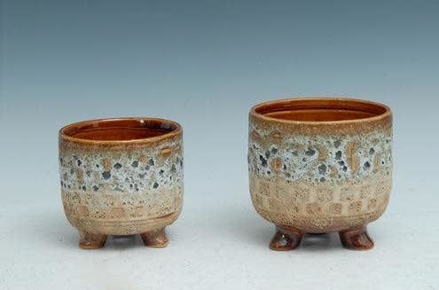 Pot Earth Tone Footed/Feet Lrg 6x6 Multi