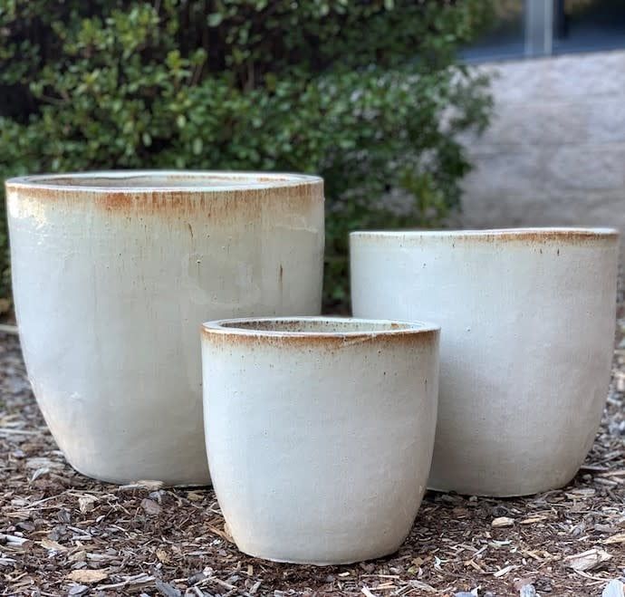 Pot Glazed Egg Planter Lrg 18x19 Asst