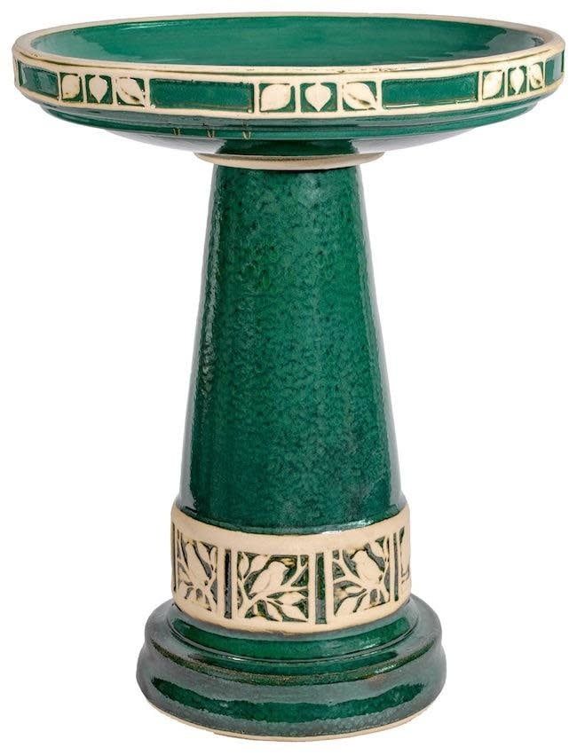 Birdbath Zanesville Top &amp; Bottom 17x21 Asst Made in USA