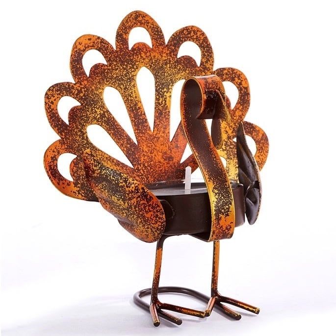Fall Decor Standing Turkey Candle Holder