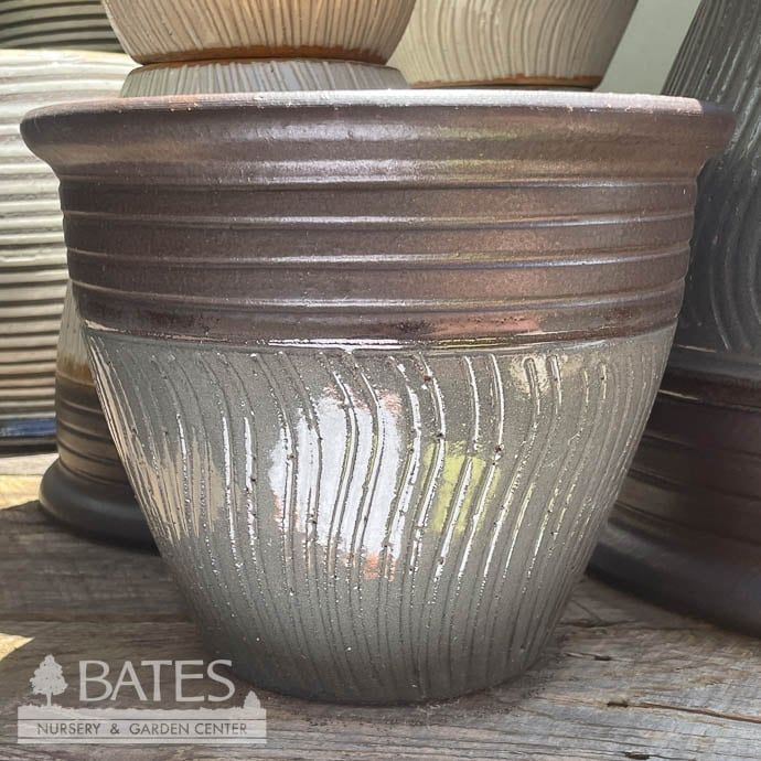 Pot Prairie Style Ipoh Med 12.5x10.5 2-Tone Grey or White