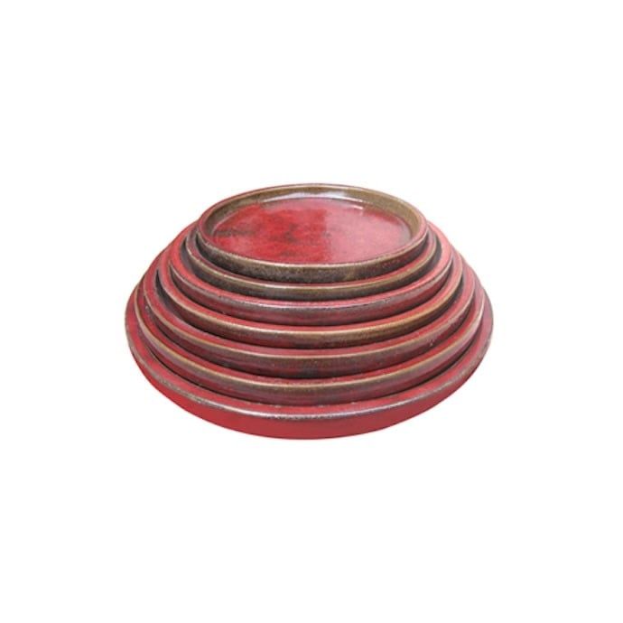 Saucer 11-12&quot; (12+) Glazed Med +  Asst Colors