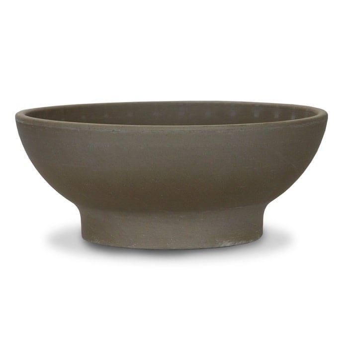 Pot Low Bowl 10" Dark Marble Terracotta