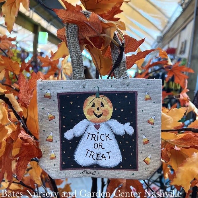 Halloween Gift Bag Pumpkin on Ghost Burlap