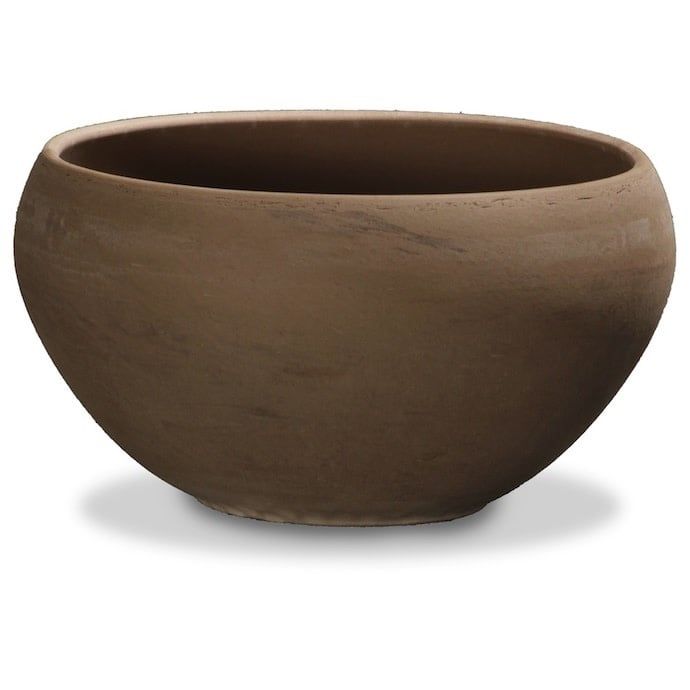Pot Luna Low Bowl 7.5&quot; Dark Basalt /Terracotta