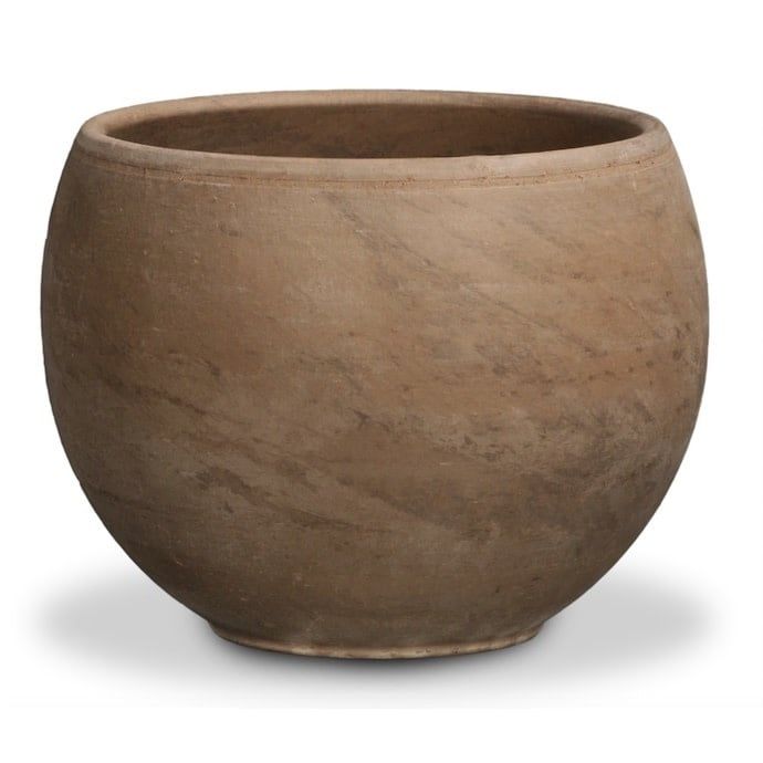 Pot Luna Sphere /Bowl 5.25&quot; Dark Basalt /Terracotta