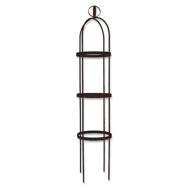 72&quot; Obelisk Round w/Dbl Circle Top Black metal