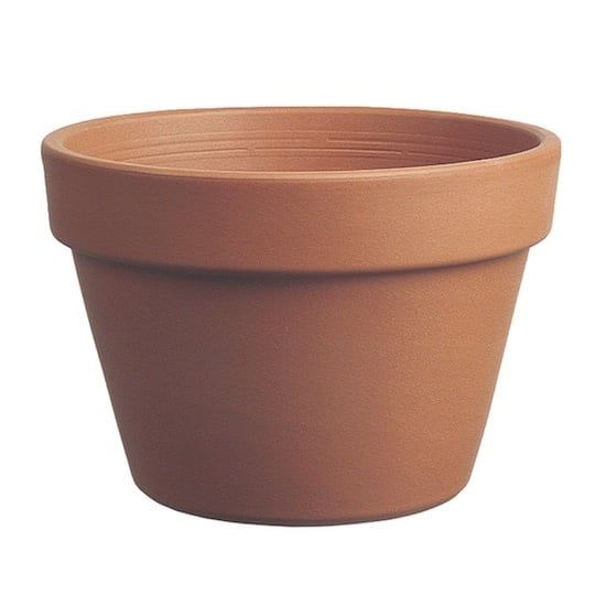 Pot Azalea 10-10.5&quot; Short Red Clay Standard / Terracotta