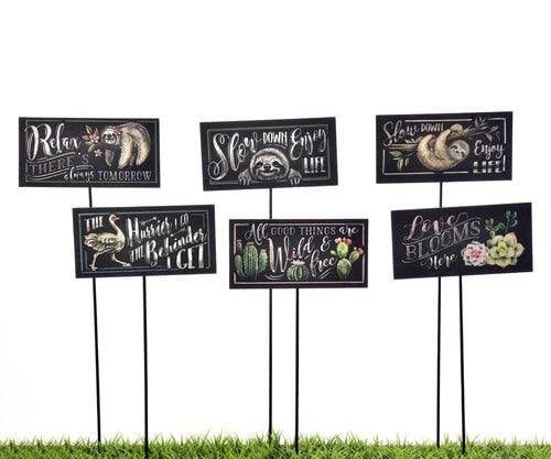 Plant Pick / Garden Stake Blackboard Asst 22H
