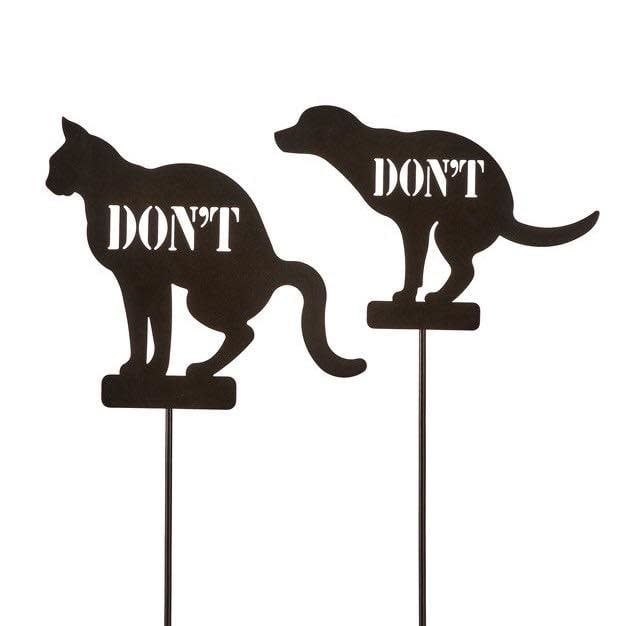 Garden Stake / Plant Pick Don&#39;t Cat/Dog 6x23H Asst