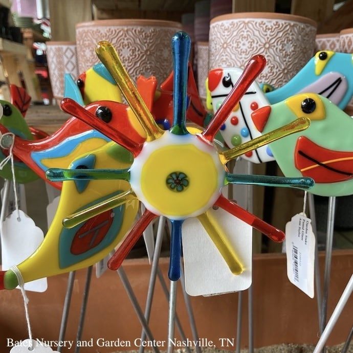Garden Stake Fused Glass Asst Styles 18H