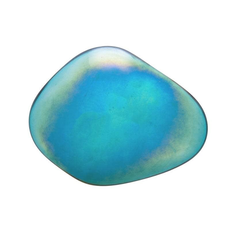 Garden Stone Art Glass Turquoise