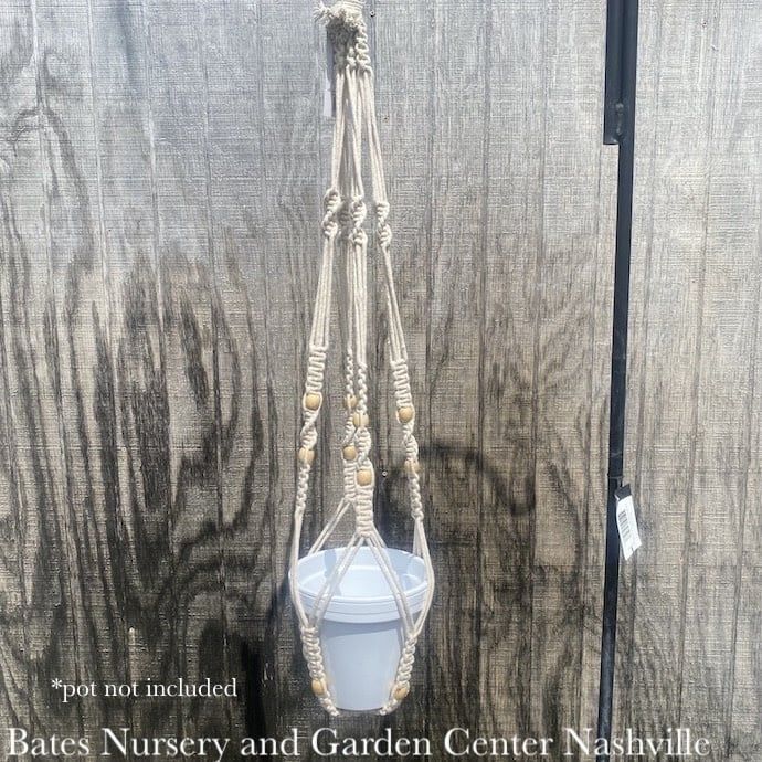 Plant Hanger 42&quot; Macrame No Tassel Woven Primitive Planters