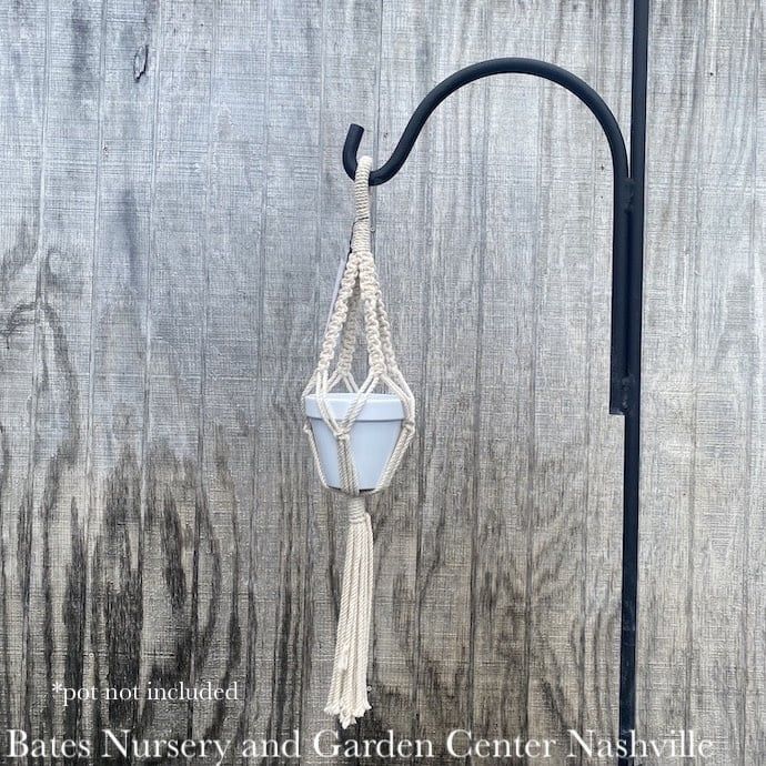 Plant Hanger 17&quot; Macrame Mini Woven ZigZag Primitive Planters