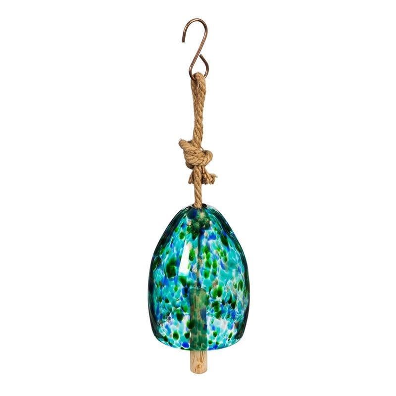 Bell/Chime Art Glass 5x7 Speckle Turquoise