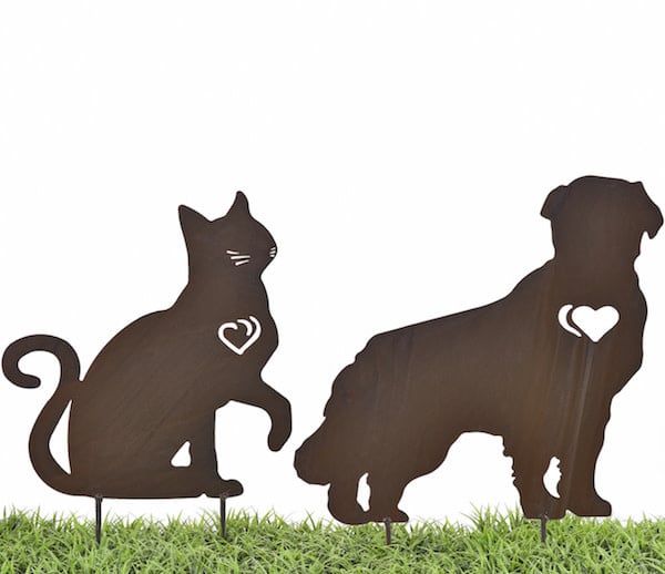 Garden Stake Cat/Dog Memorial Iron