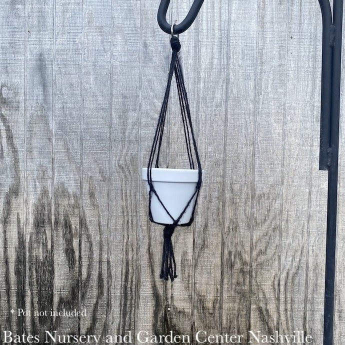 Plant Hanger 18&quot; Macrame Mini Jute Hanger Assorted Colors Primitive Planter