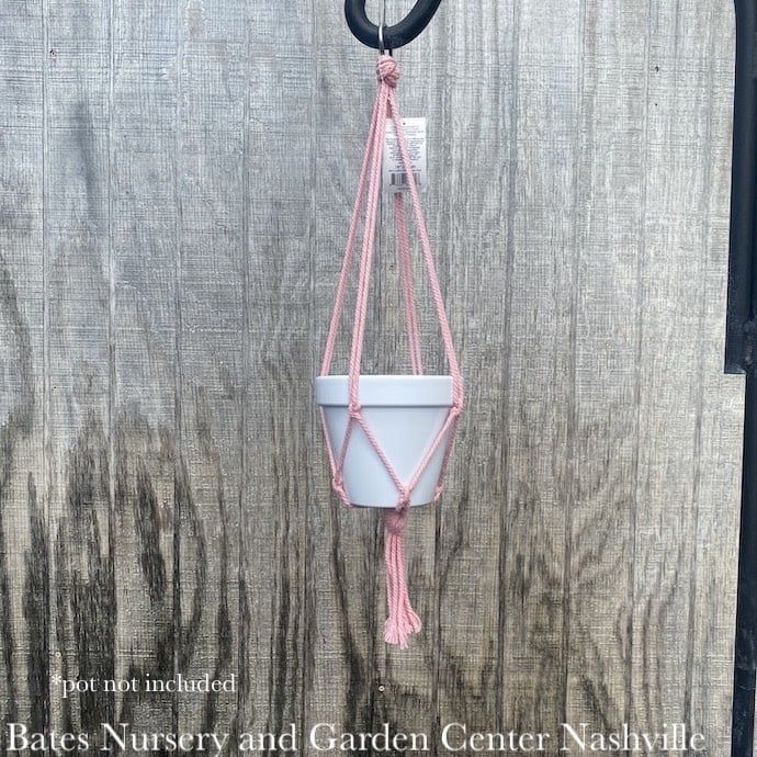 Plant Hanger 18&quot; Macrame Mini Cotton Hanger Assorted Colors Primitive Planters