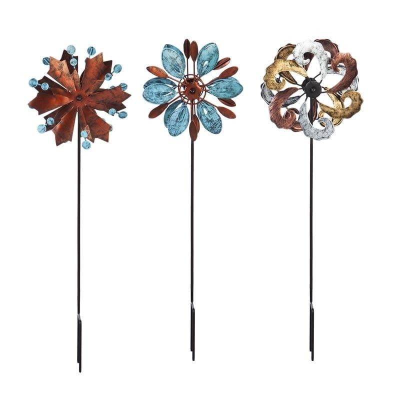 Wind Spinner / Garden Stake Mini Naturals 18H Asst