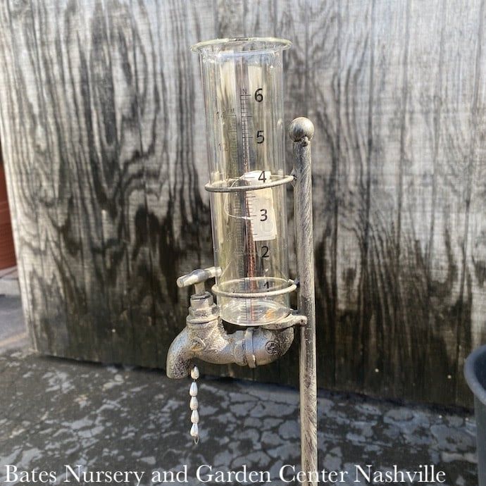 Rain Gauge Stake w/Faucet w/Drip Decor 36&quot; (#1)