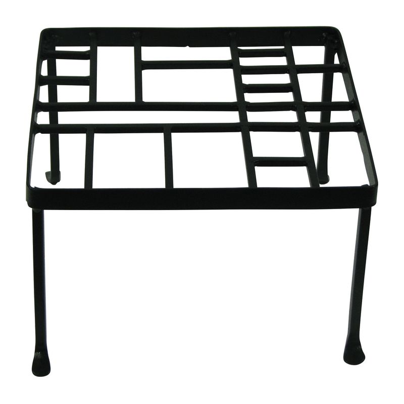 Plant Stand Mondrian Square Sml 10x6 Black Metal