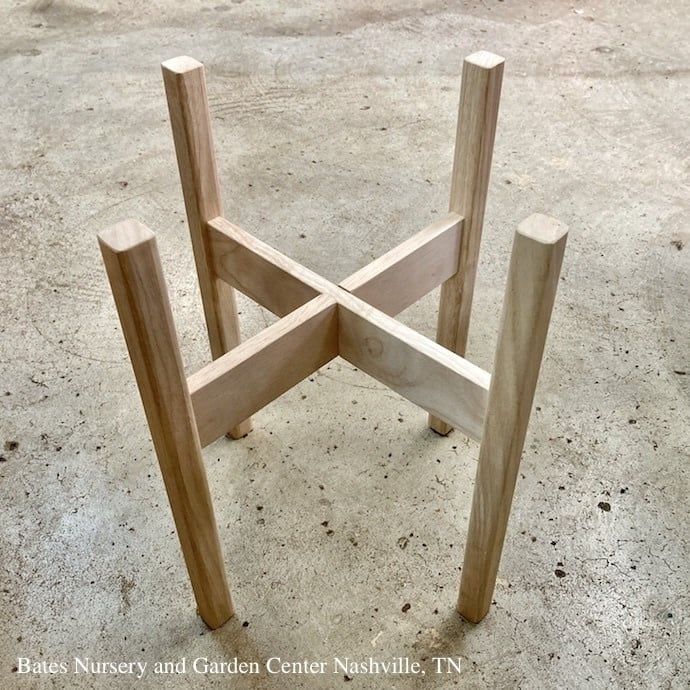 Plant Stand /Pot Stand Rubber Wood Sml 12x14 (fits 10" pot)