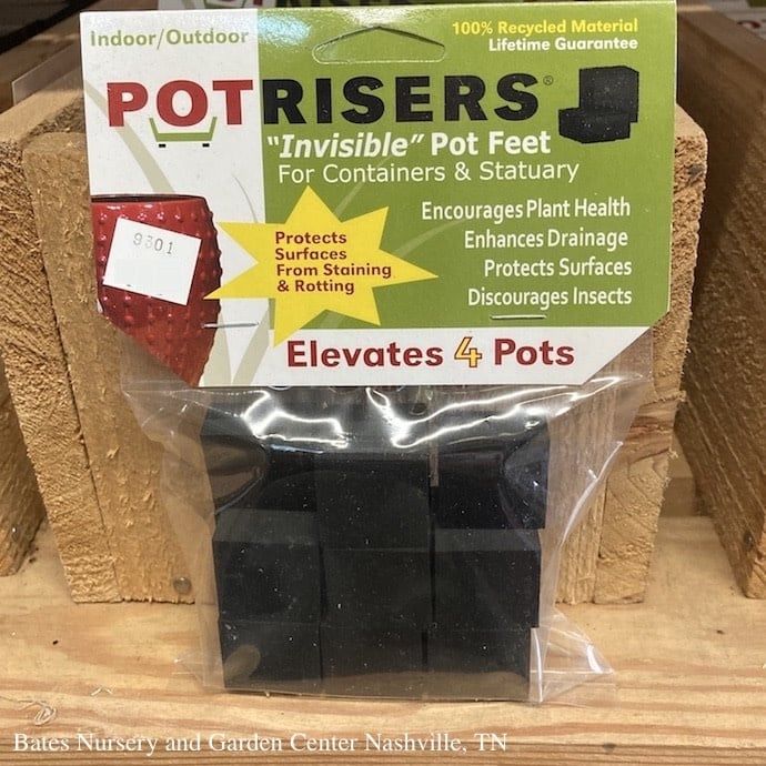Pot Risers / Pot Feet 1&quot; Square Recycled Rubber 16/Pk