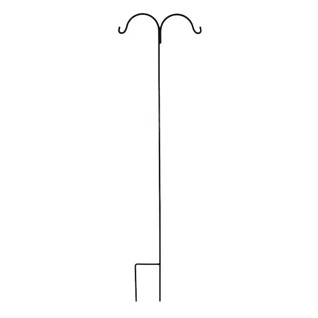 Crane/Shepherd Hook Tall Double 7'4" Black Metal 1/2" Thick