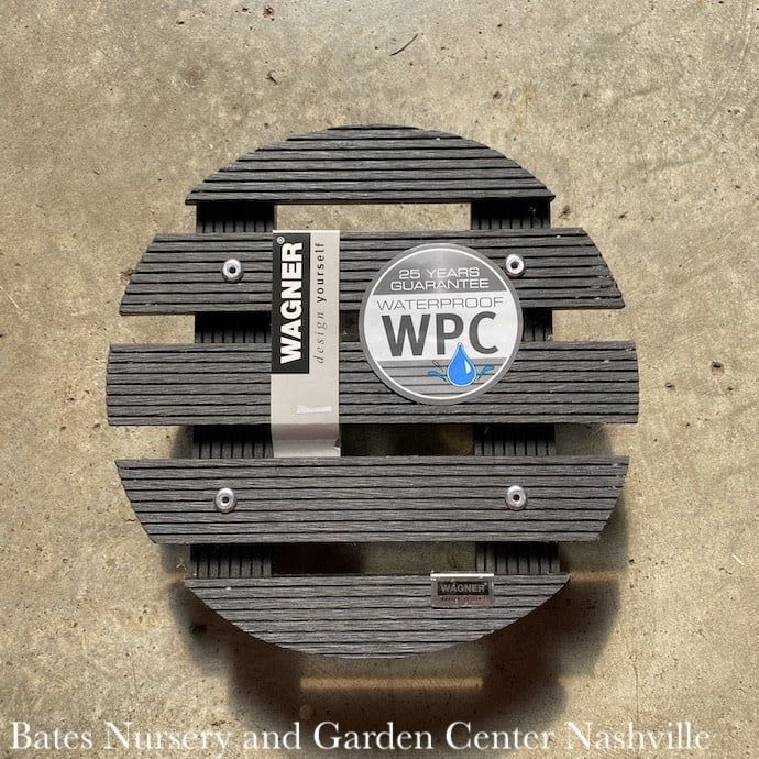 Plant Caddy 11&quot; Round w/Brakes Dk Gray Black WPC - holds 220lbs
