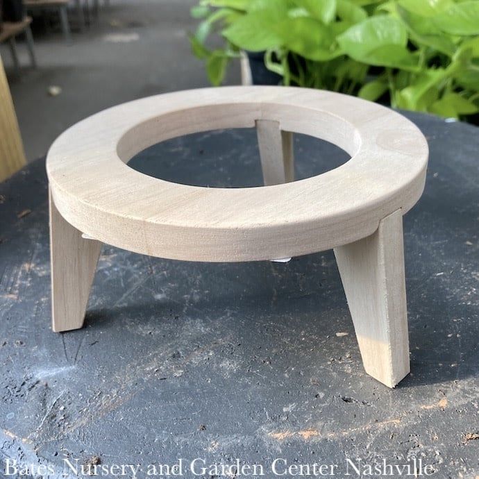 Pot / Plant Stand Flying Saucer 6x3 Wood (fits 4&quot; pot)