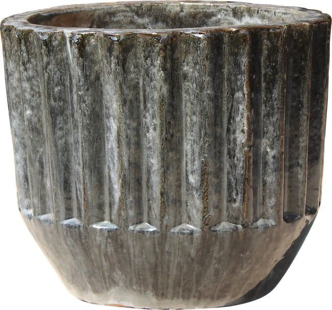 Pot Regal Royale Planter Deep Vertical Grooves Lrg 18x16 Asst