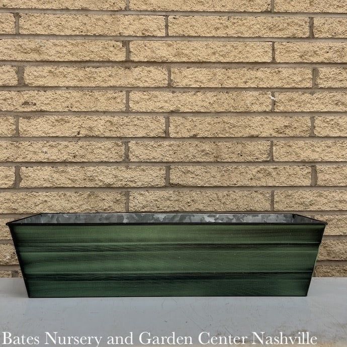 Window Box Galvanized Tin Sml 22x6x5 Green
