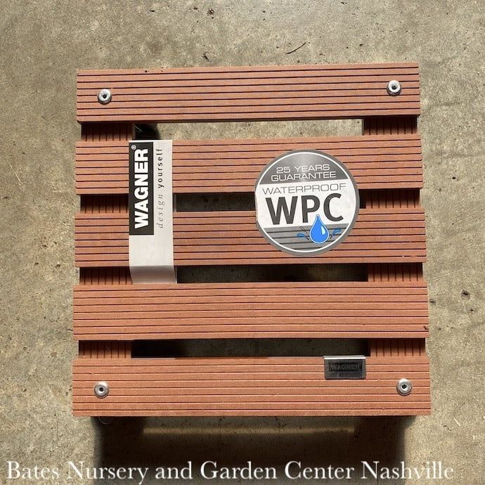 Plant Caddy 11&quot; Square w/Brakes TerracCotta WPC - holds 176lbs