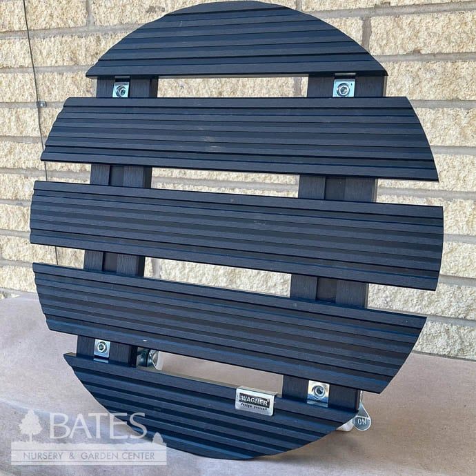 Plant Caddy 15&quot; Round  w/Brakes Dk Gray Black WPC - holds 330lbs