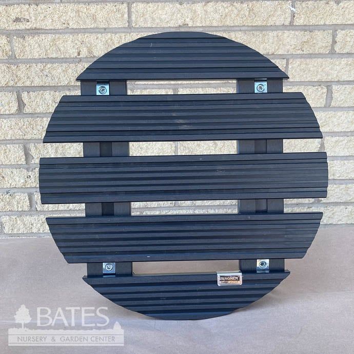 Plant Caddy 15&quot; Round  w/Brakes Dk Gray Black WPC - holds 330lbs