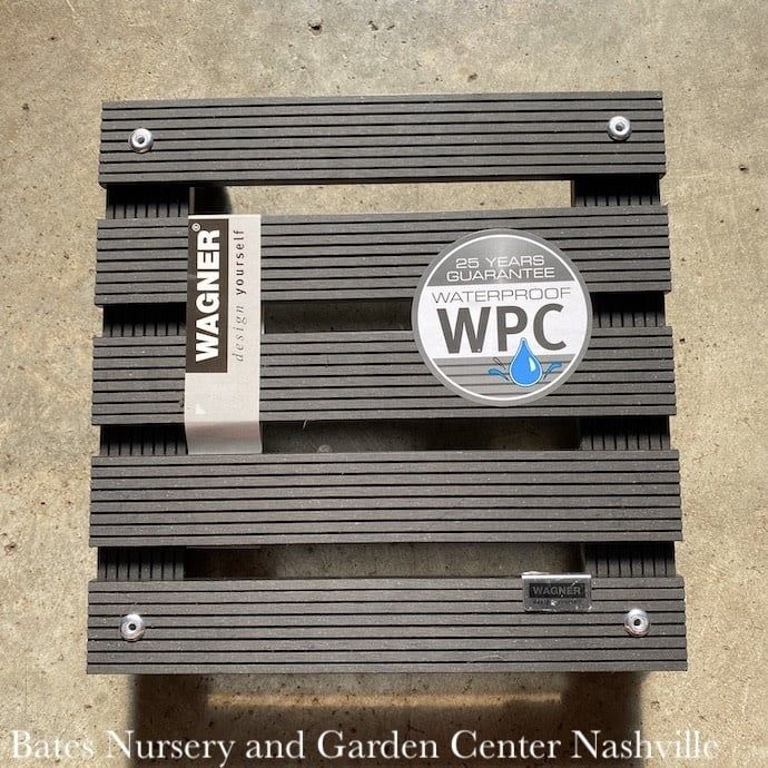 Plant Caddy 11&quot; Square w/Brakes Dk Gray Black WPC - holds 176lbs