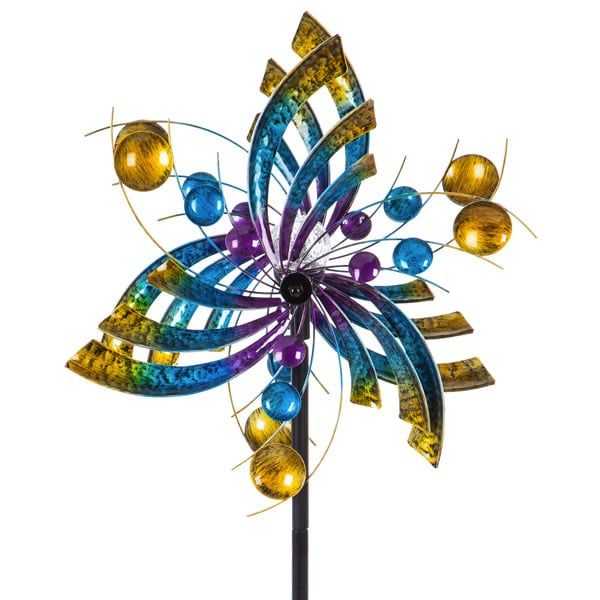 Wind Spinner Bubbles &amp; Blades Solar 75&quot;h