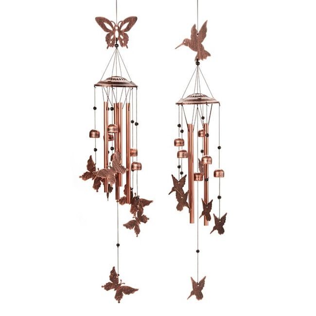 Wind Chime / Garden Bell Btrfly/HBird 35H Asst Metal