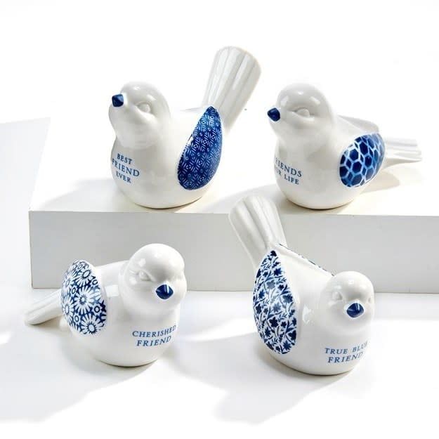 Statuary/Figurine Bird True Blue Sentiment 4x2x3 Poly Resin Asst